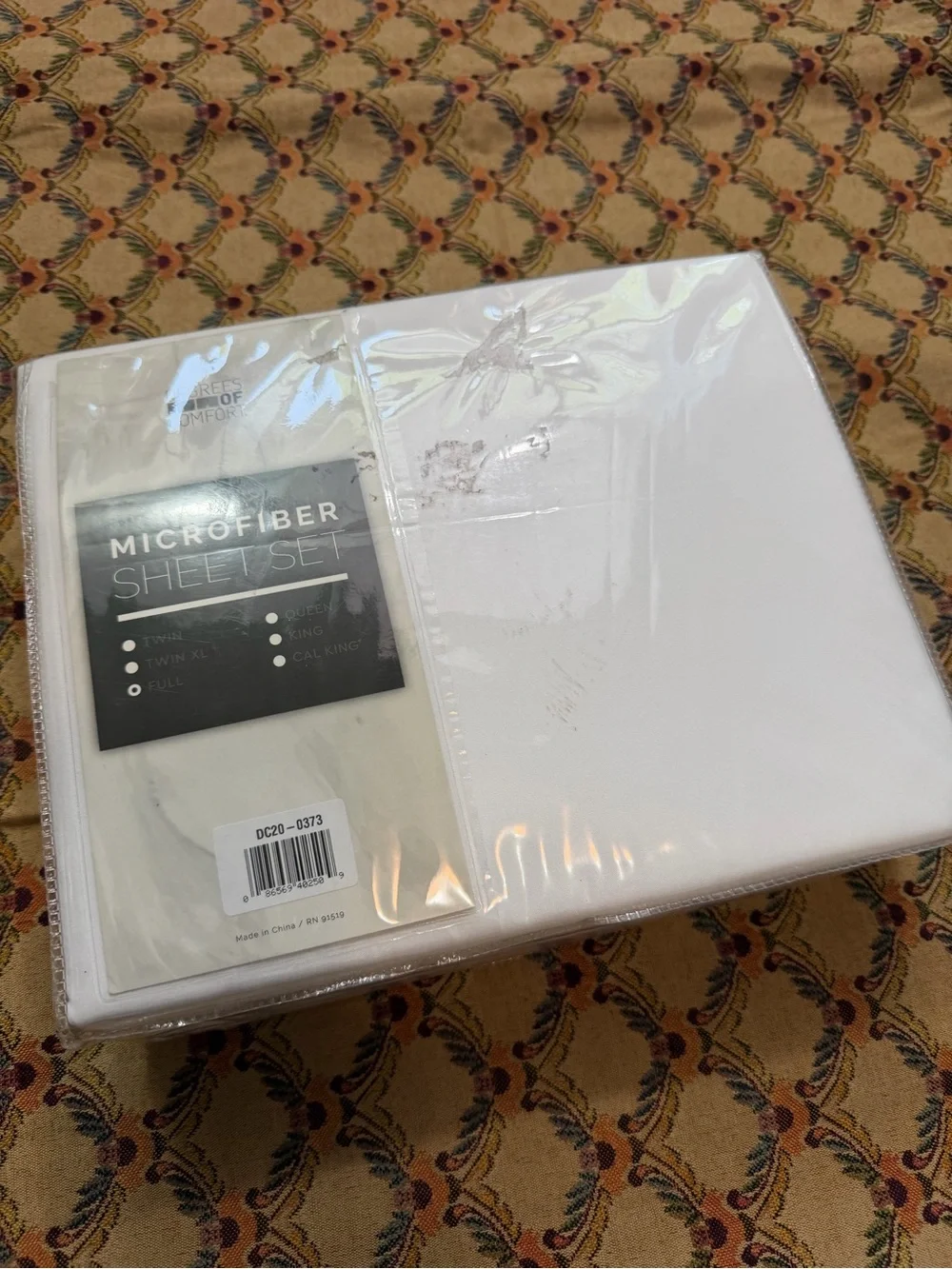Microfiber Sheet Set - White full